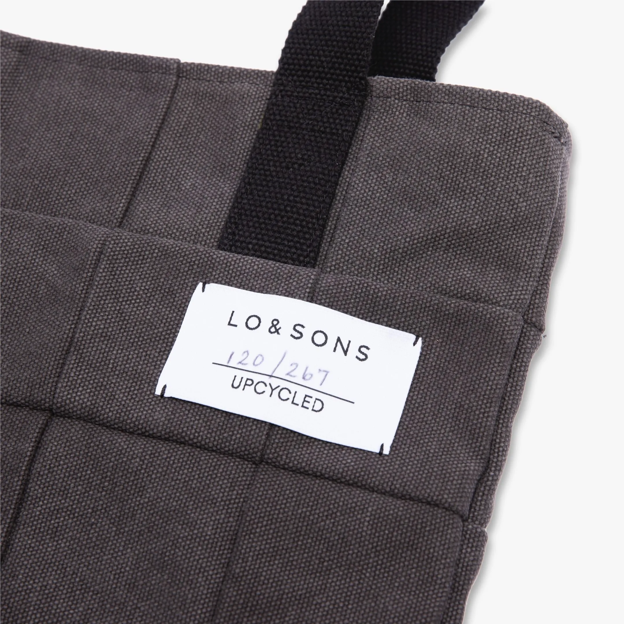 Rockwood Upcycled Patchwork Tote - Canvas - Midnight Ash / Poly Zig Zag