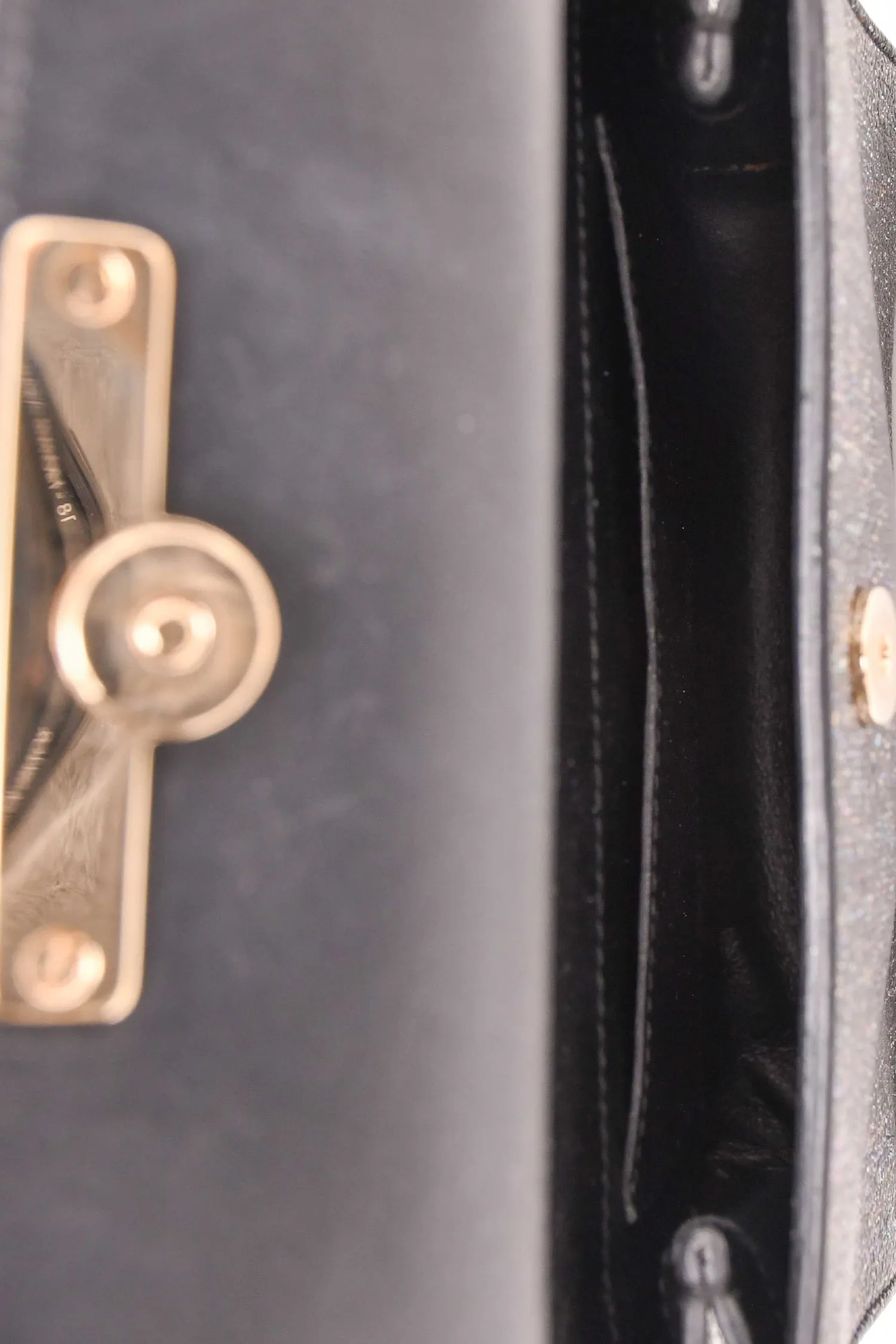 Roger Vivier Grey Metallic Fabric Miss Viv Crossbody Bag