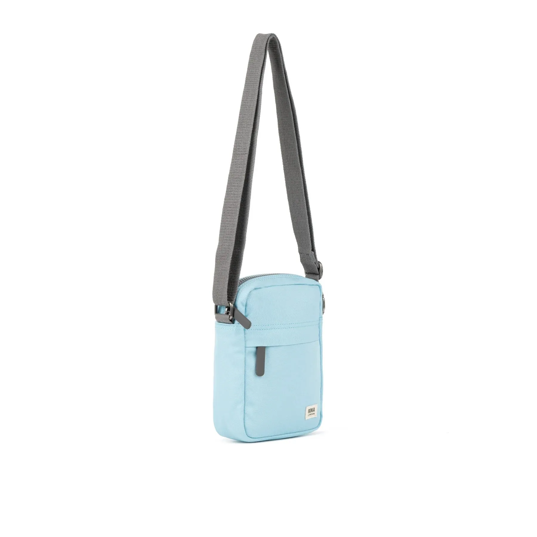 ROKA Bond Small Recycled Canvas Crossbody Pocket Bag | Ice
