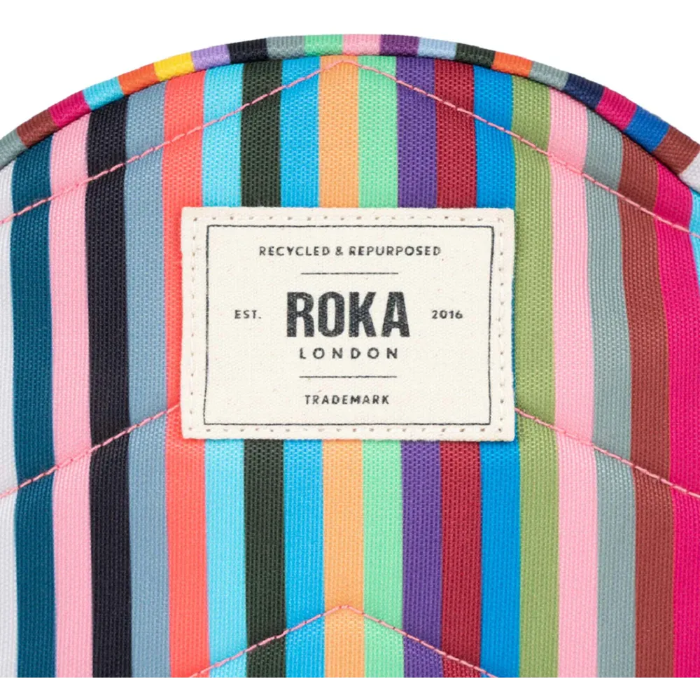 Roka Paddington B Recycled Canvas Multi Stripe Bag