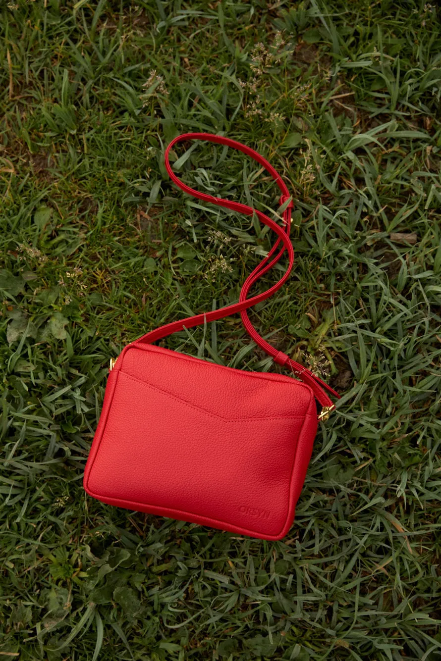 Rome Crossbody Bag in Red