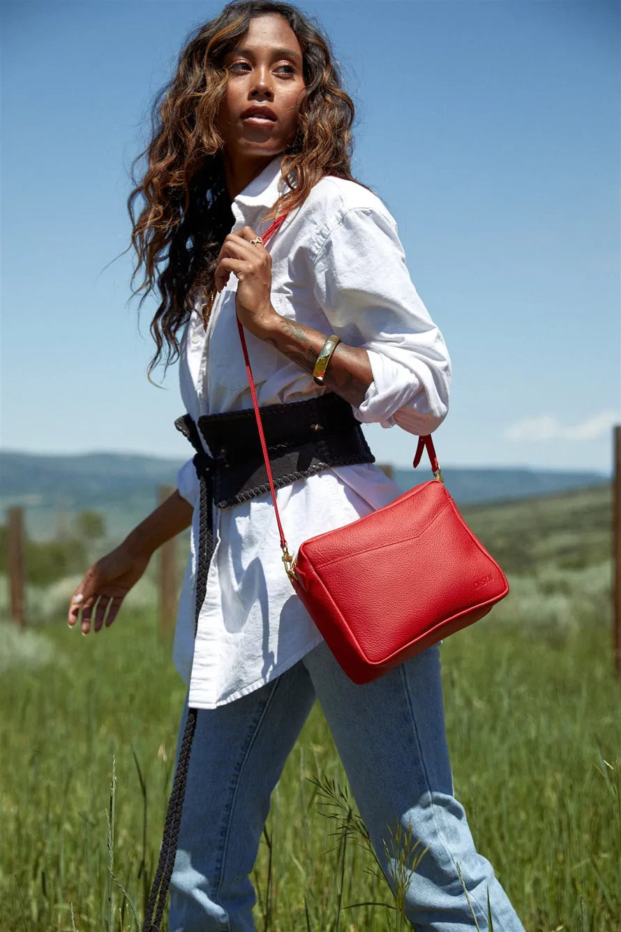 Rome Crossbody Bag in Red