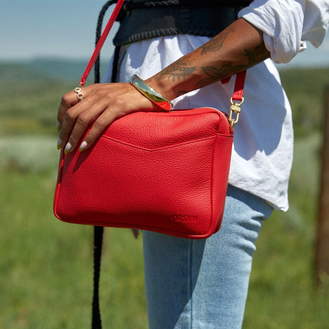 Rome Crossbody Bag in Red