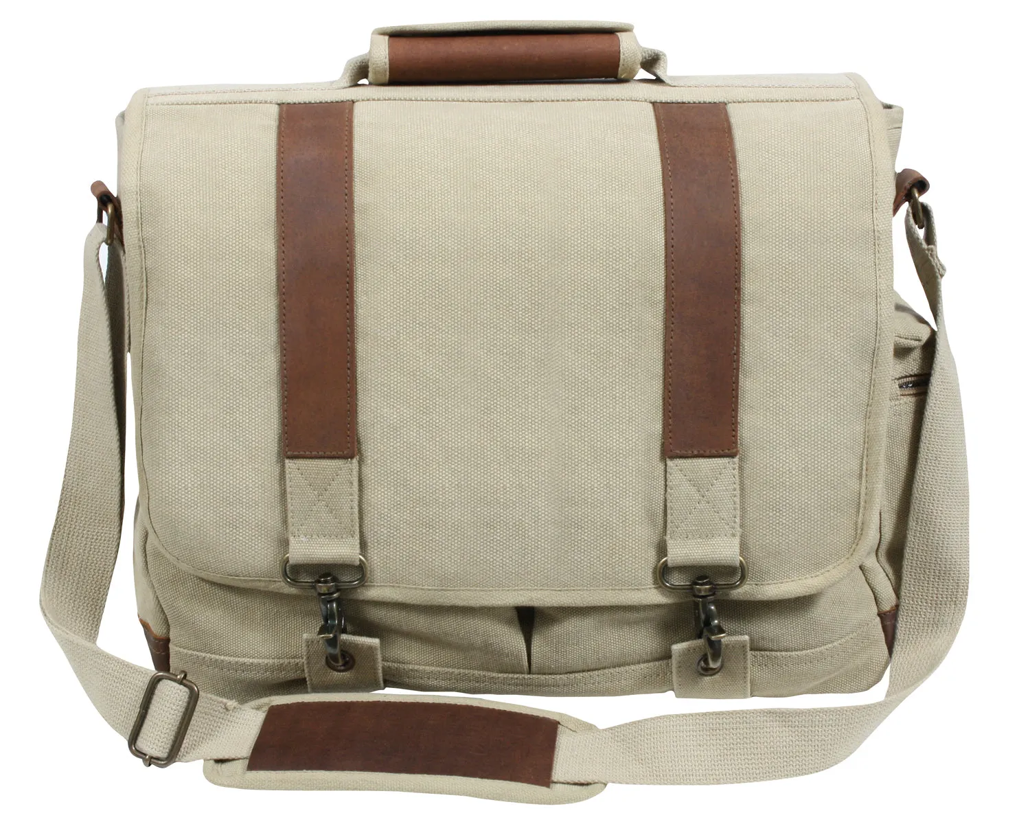 Rothco Vintage Canvas Pathfinder Laptop Bag With Leather Accents