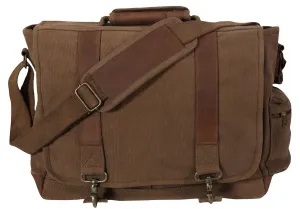 Rothco Vintage Canvas Pathfinder Laptop Bag With Leather Accents