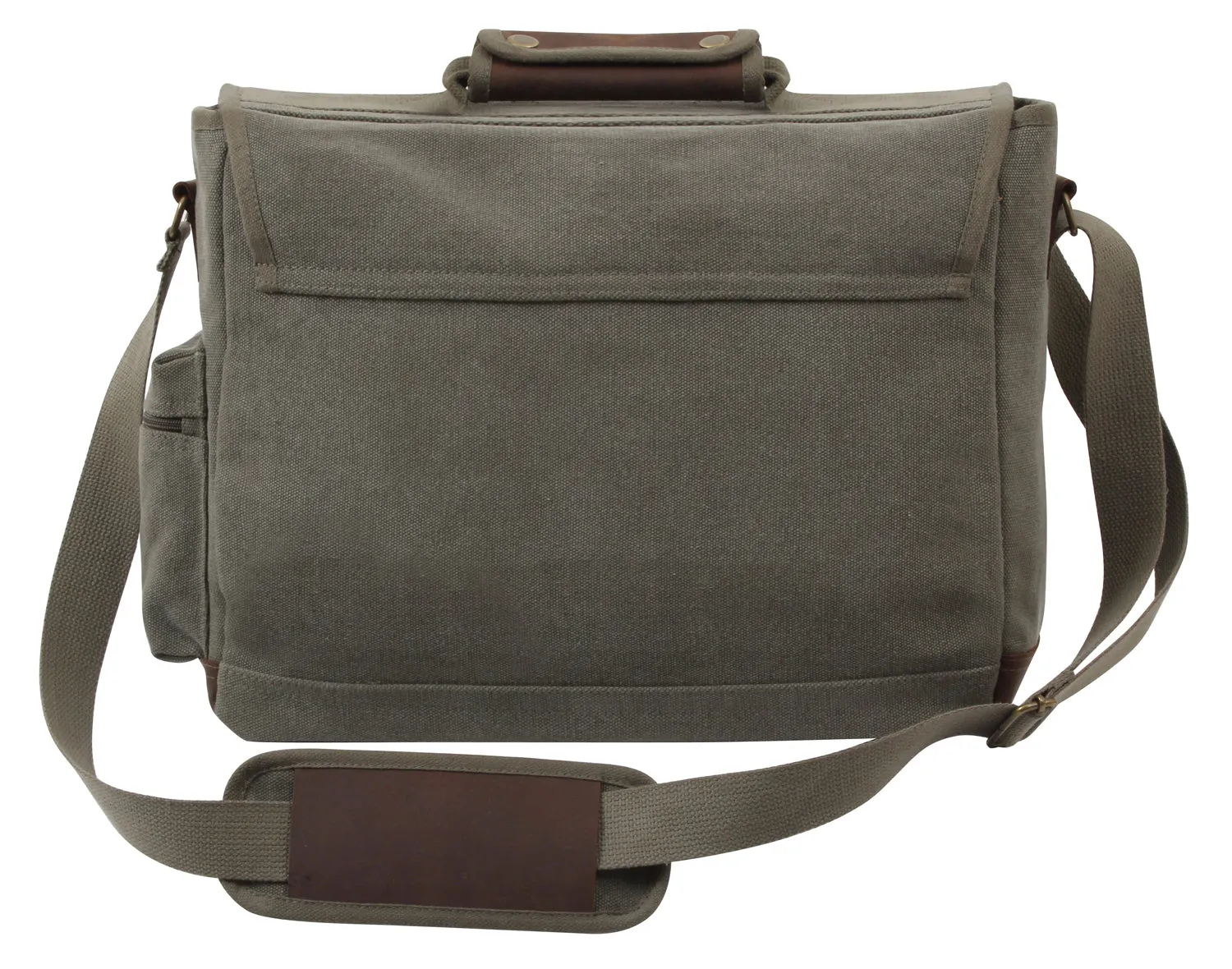 Rothco Vintage Canvas Pathfinder Laptop Bag With Leather Accents