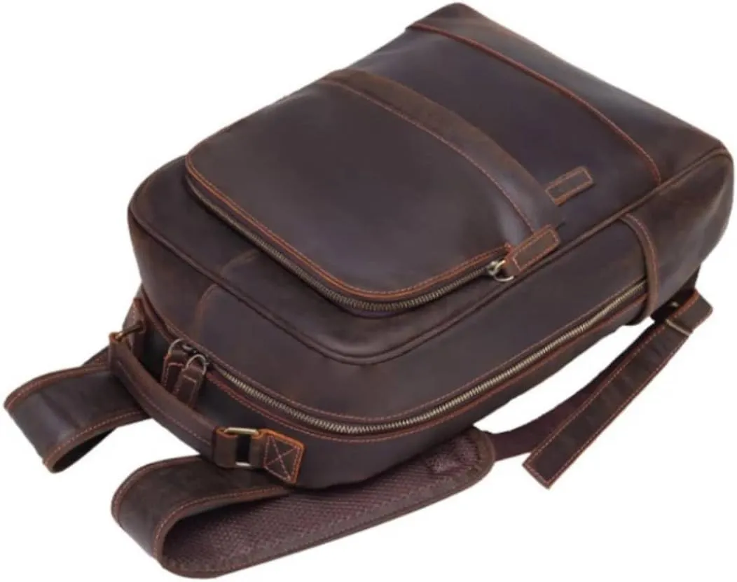 Rustic Brown Leather Business Leather Backpack