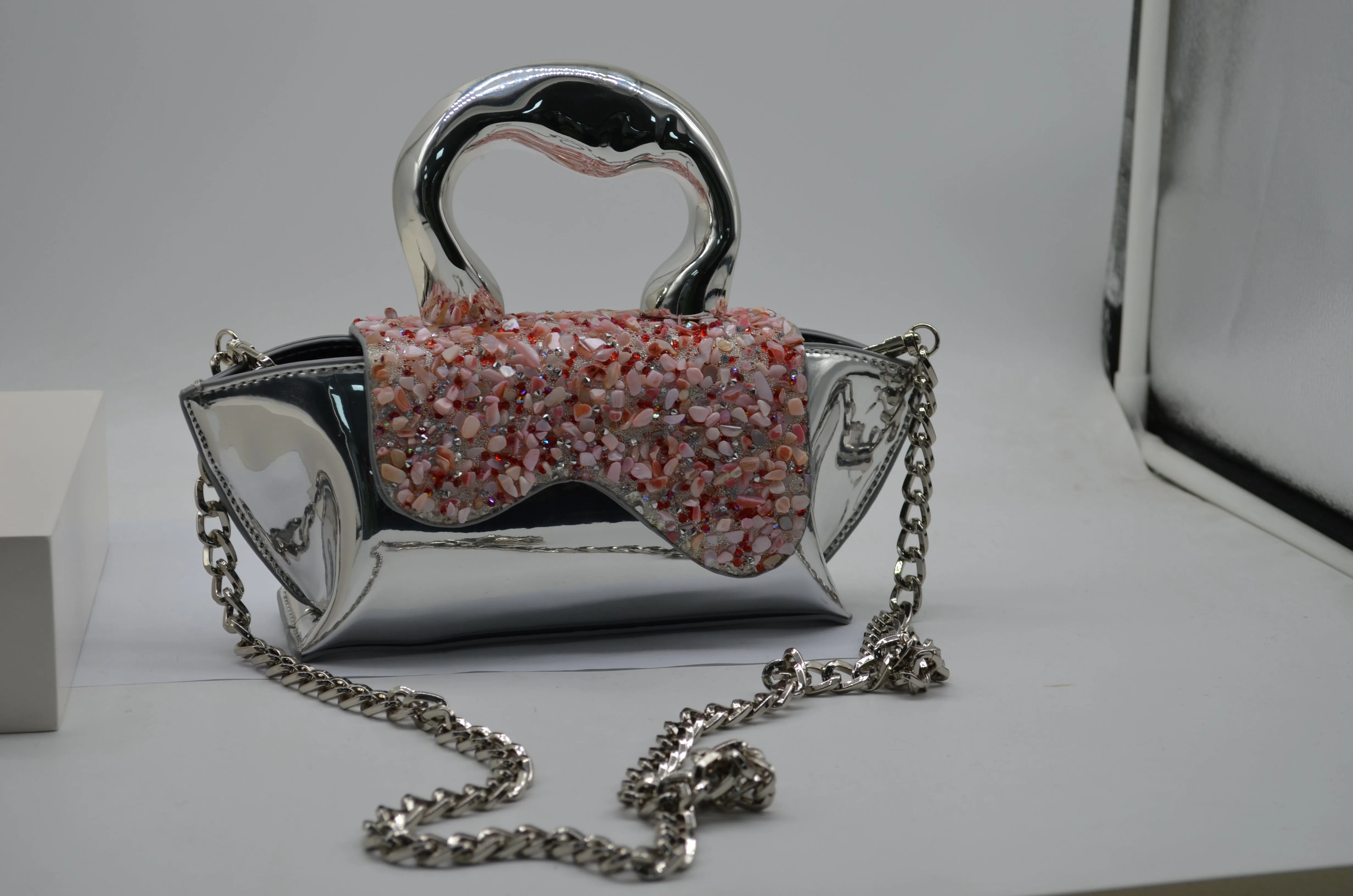 Sahi London - Silver Pink Handbag BGZBM212-SLV-PNK