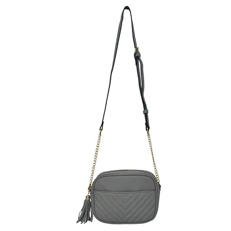 SALE! Gray Chic Faux Leather NGIL Crossbody Bag