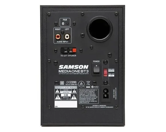 Samson MediaOne BT3 Active Studio Monitors With Bluetooth