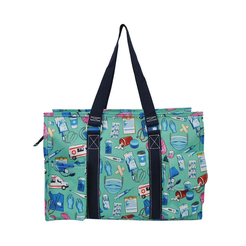 Scrub Life NGIL Zippered Caddy Organizer Tote Bag