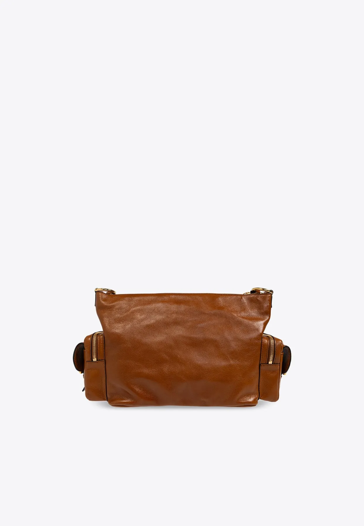 Shiny Leather Camera Shoulder Bag