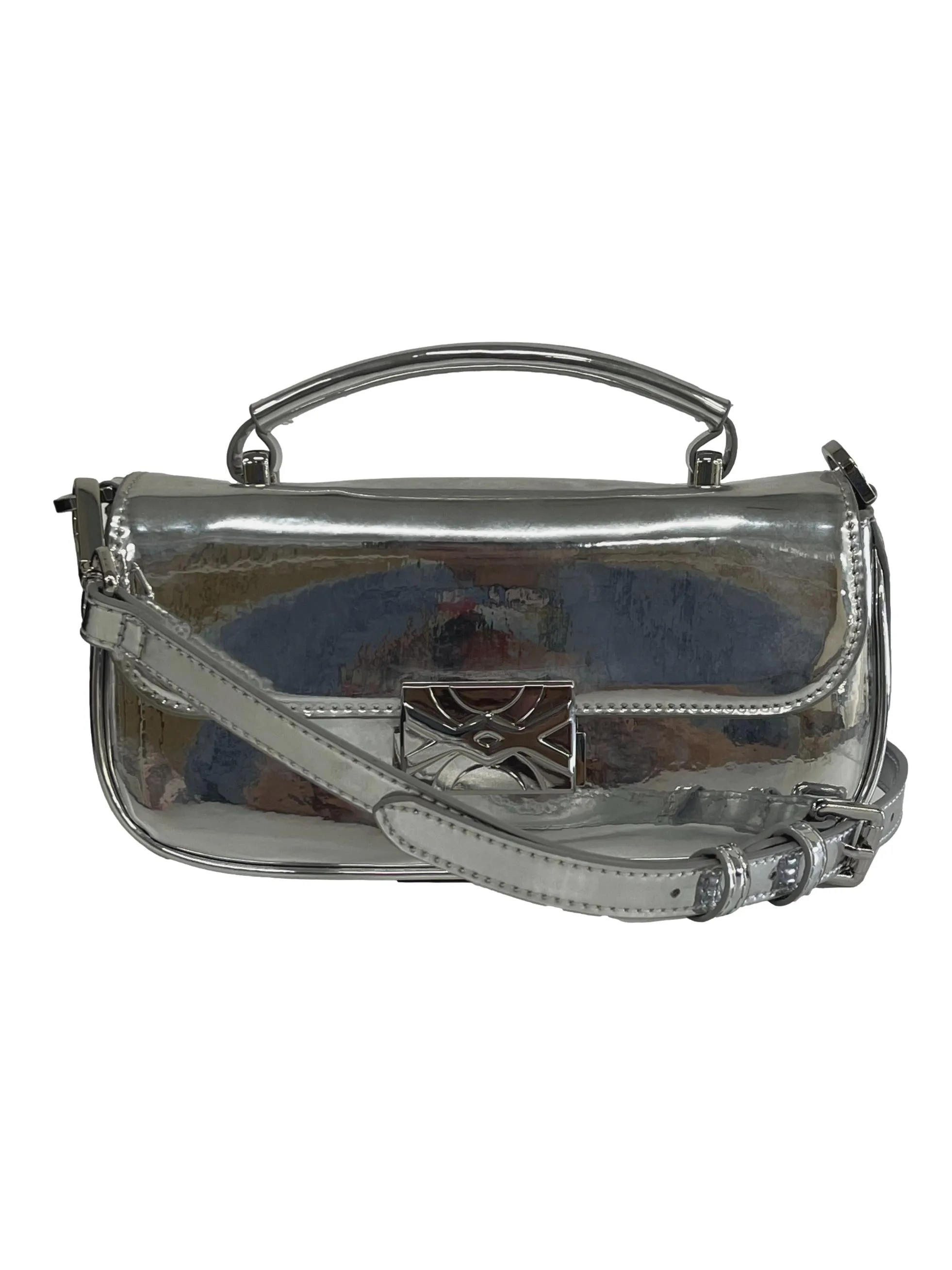 Silver Crossbody Bag