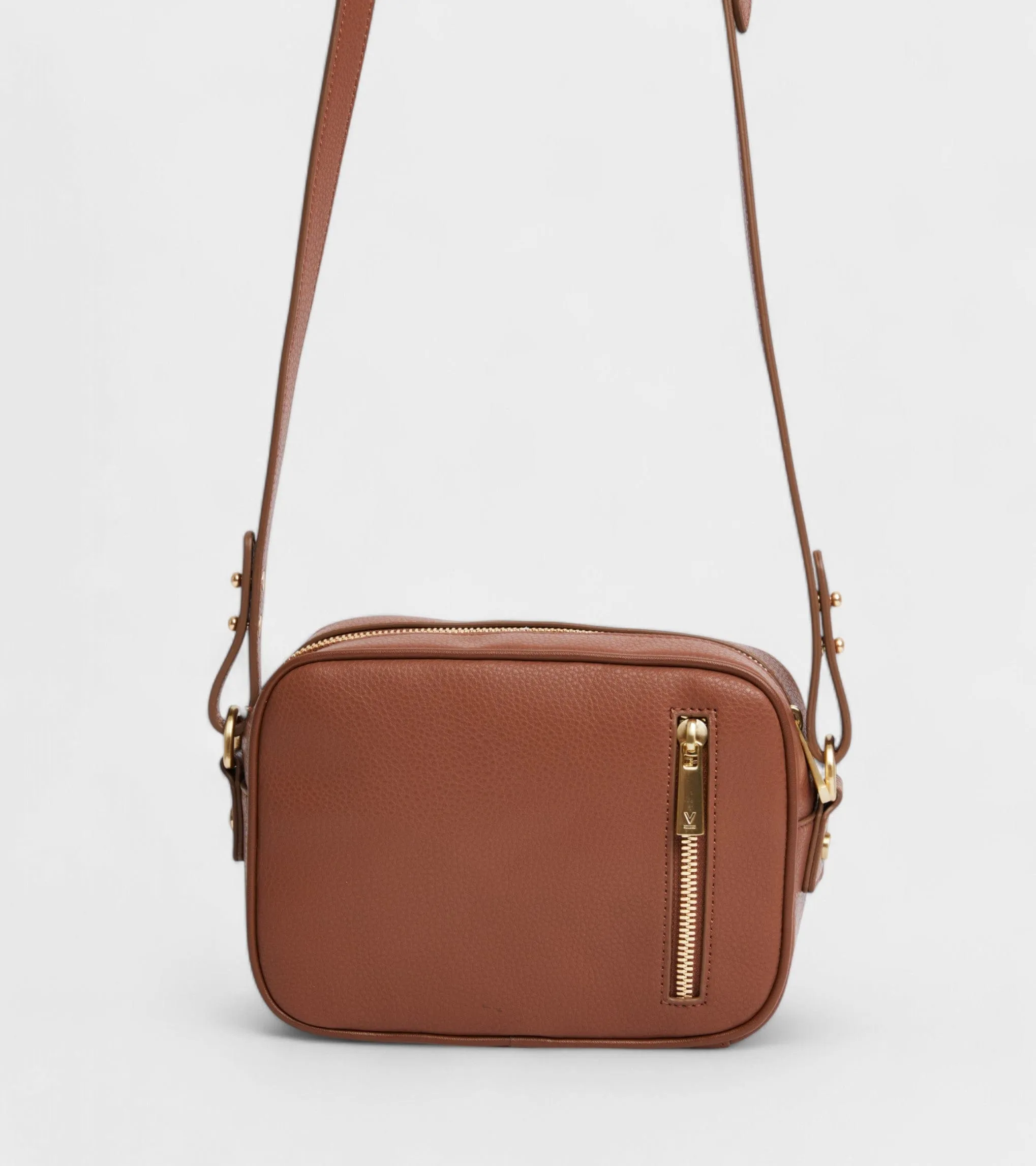 Silvie Vegan Bio-Based Bamboo Crossbody Bag | Brown