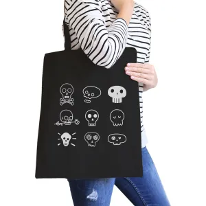 Skulls Tote Bag- Black