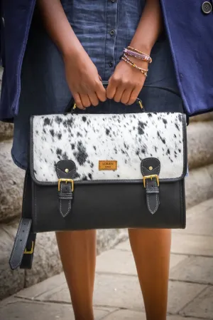 Slim Padded Leather Laptop Bag