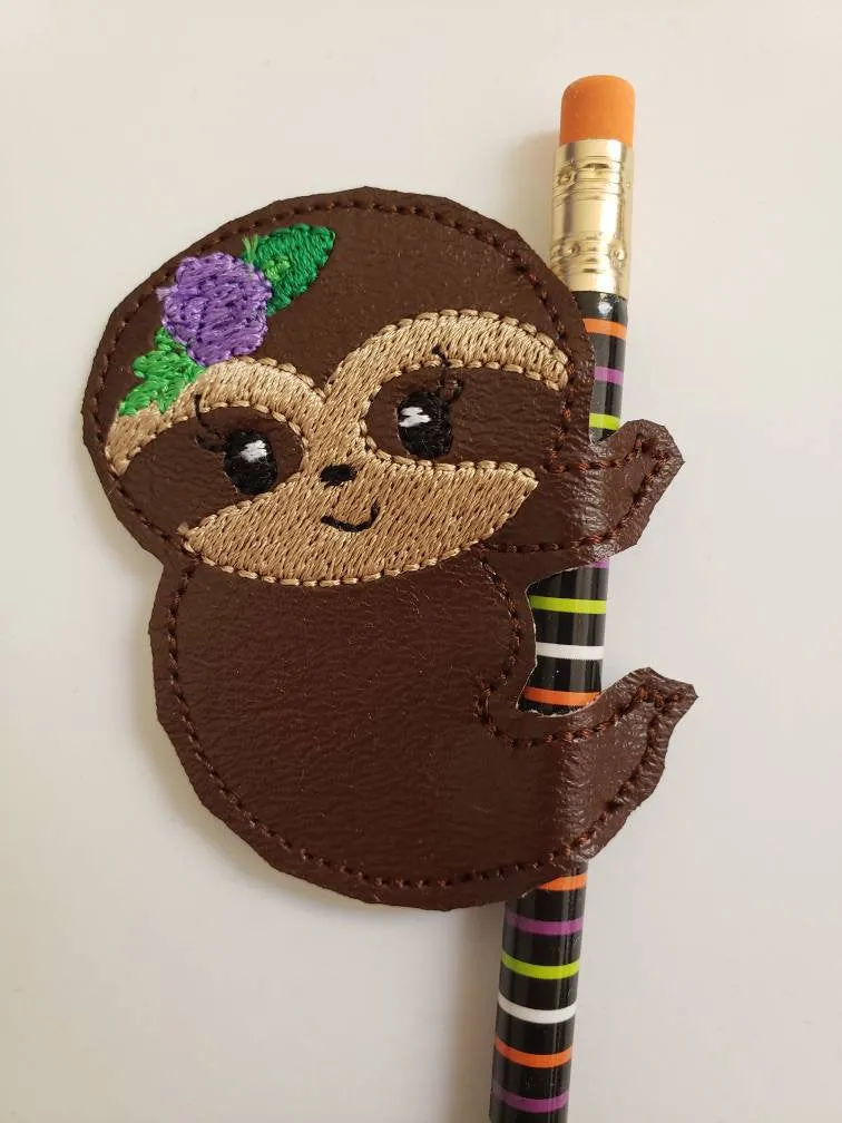 Sloth Pencil Toppers - Birthday party favor - pencil slider - Allergy Classroom - treat bag - Non Food Treat - Goody Bags -  Pencil Included