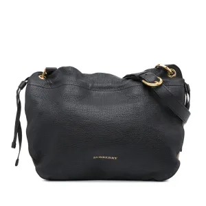 Small Leather and House Check Canvas Bingley Crossbody