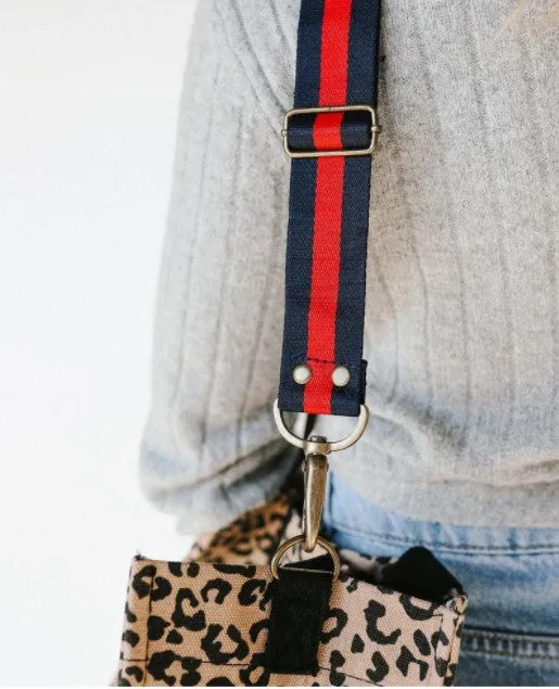 Sofie Quilted Canvas Crossbody Tote in Leopard with Bonus Strap