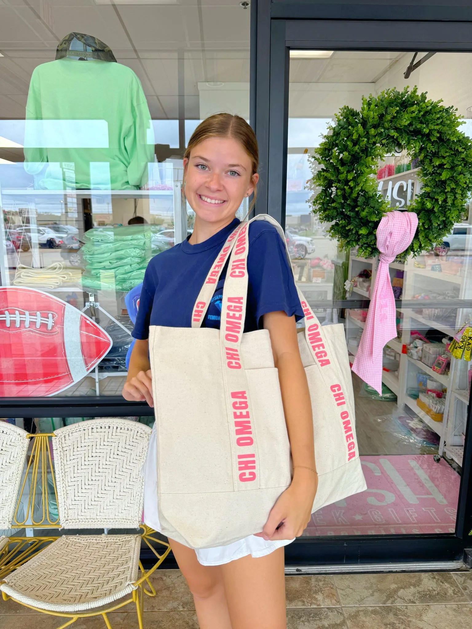 Sorority Large Canvas Tote Bag - WHOLESALE