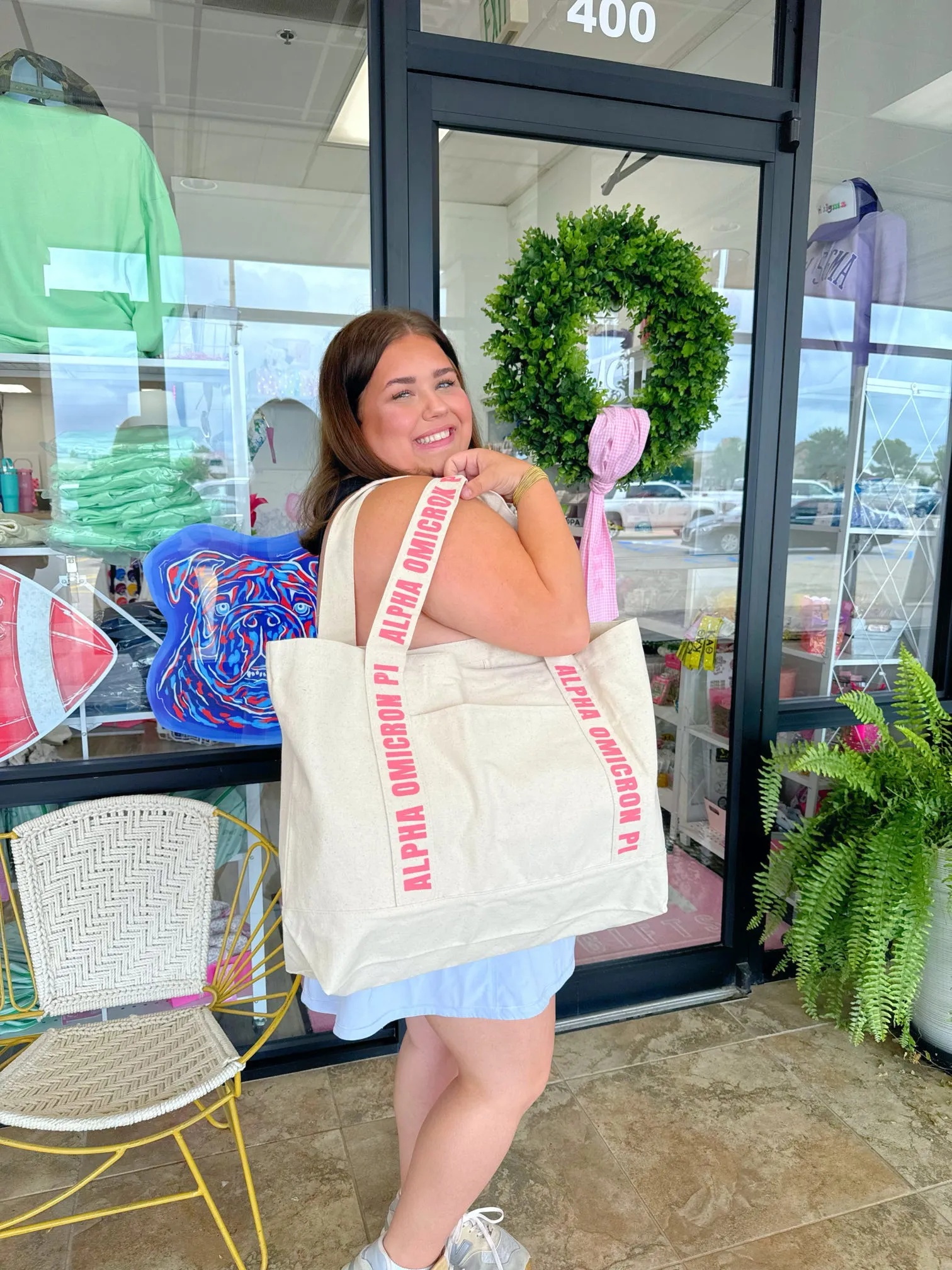 Sorority Large Canvas Tote Bag - WHOLESALE