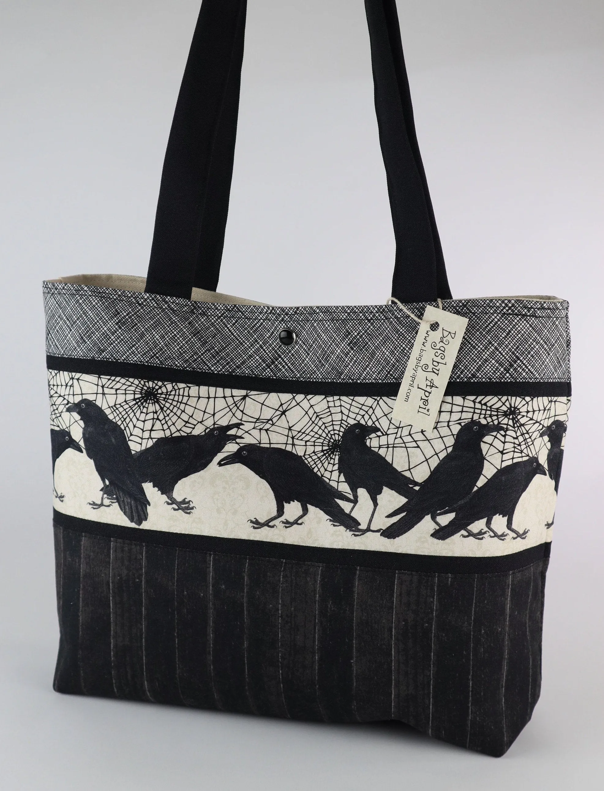 Spider Webs and Ravens Shoulder Bag Purse