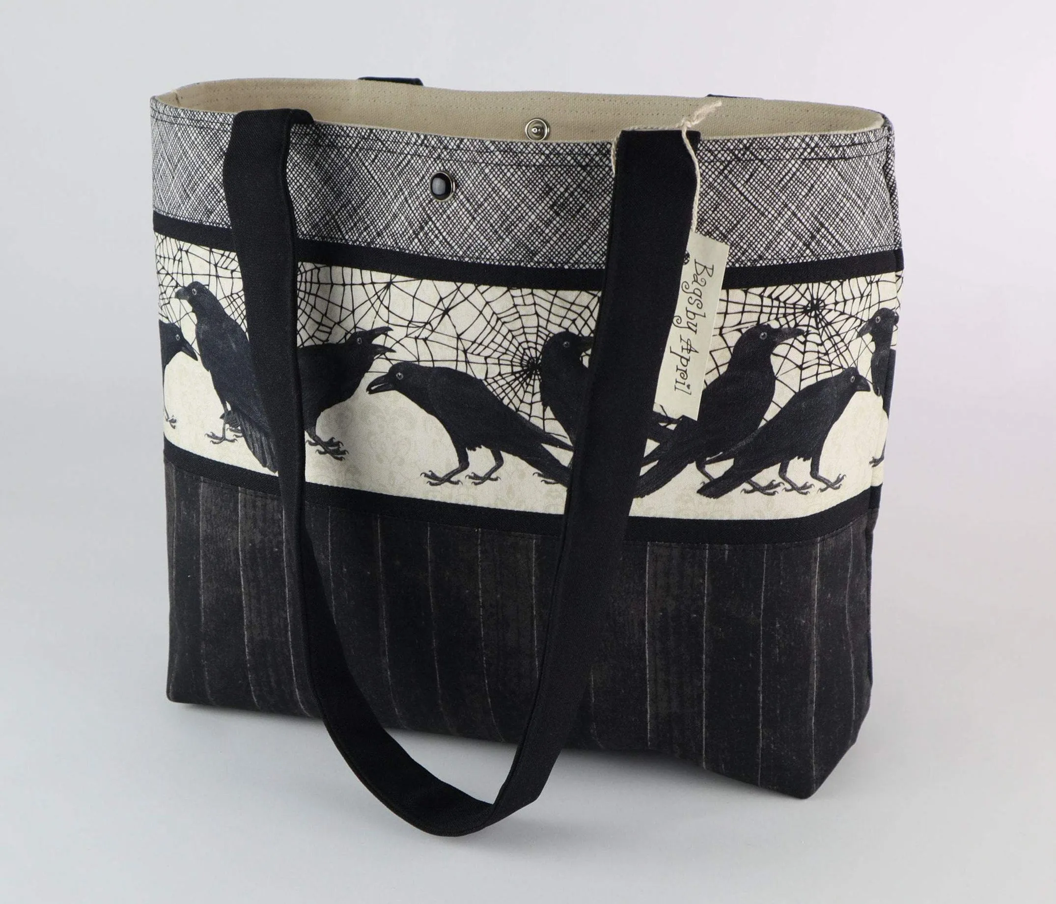 Spider Webs and Ravens Shoulder Bag Purse