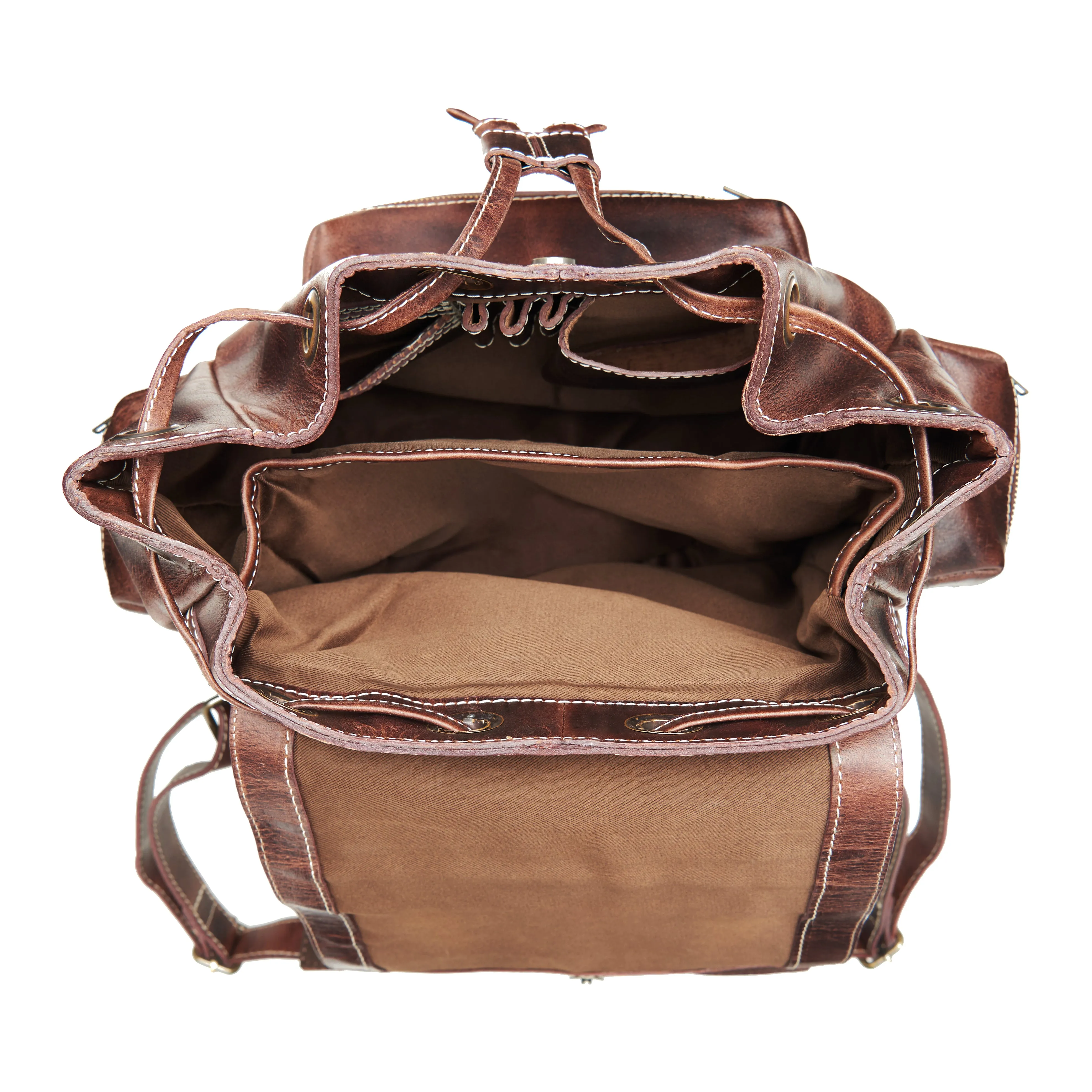Spring Buffalo Leather Backpack