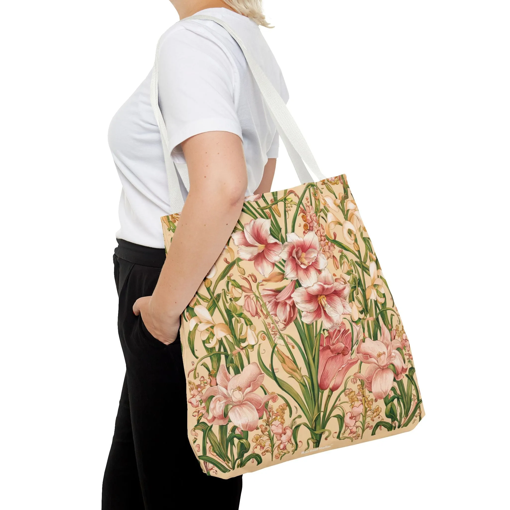 Star Lilies Enchantment Tote Bag - Carry Elegance and Charm Wherever You Go! Available in 3 sizes.