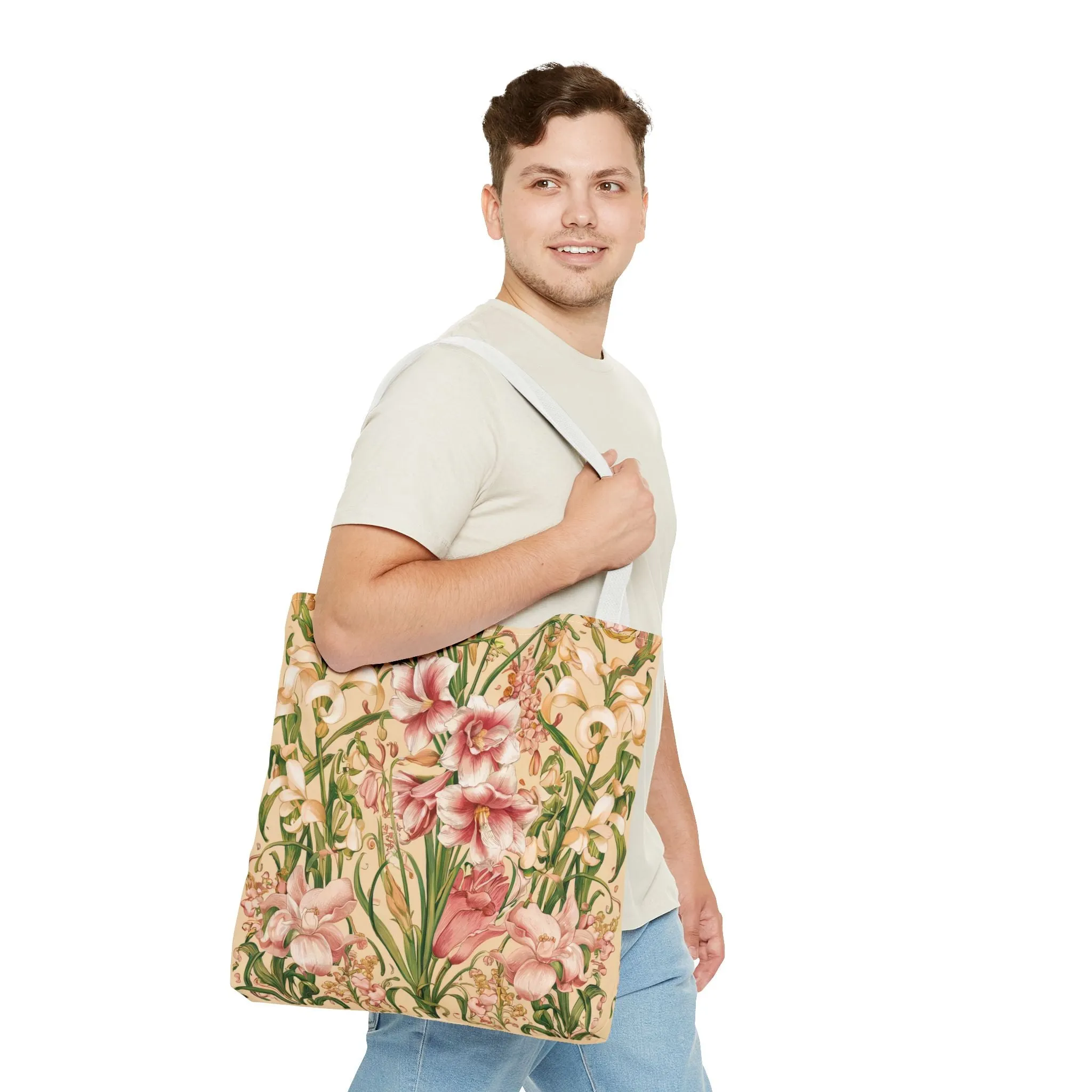 Star Lilies Enchantment Tote Bag - Carry Elegance and Charm Wherever You Go! Available in 3 sizes.