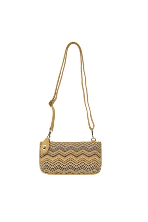 Straw Mini Crossbody Wristlet