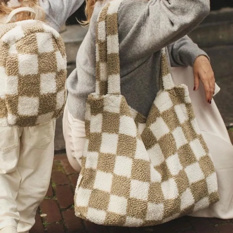 Studio Noos Oversize Checked Mama Stroller Bag (Toast)