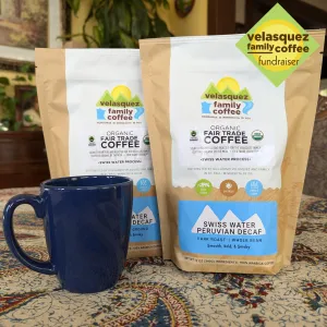 Swiss Water Peruvian Decaffeinated Coffee (dark roast) - Fundraiser | Lithe, Bright, Dark Decaf