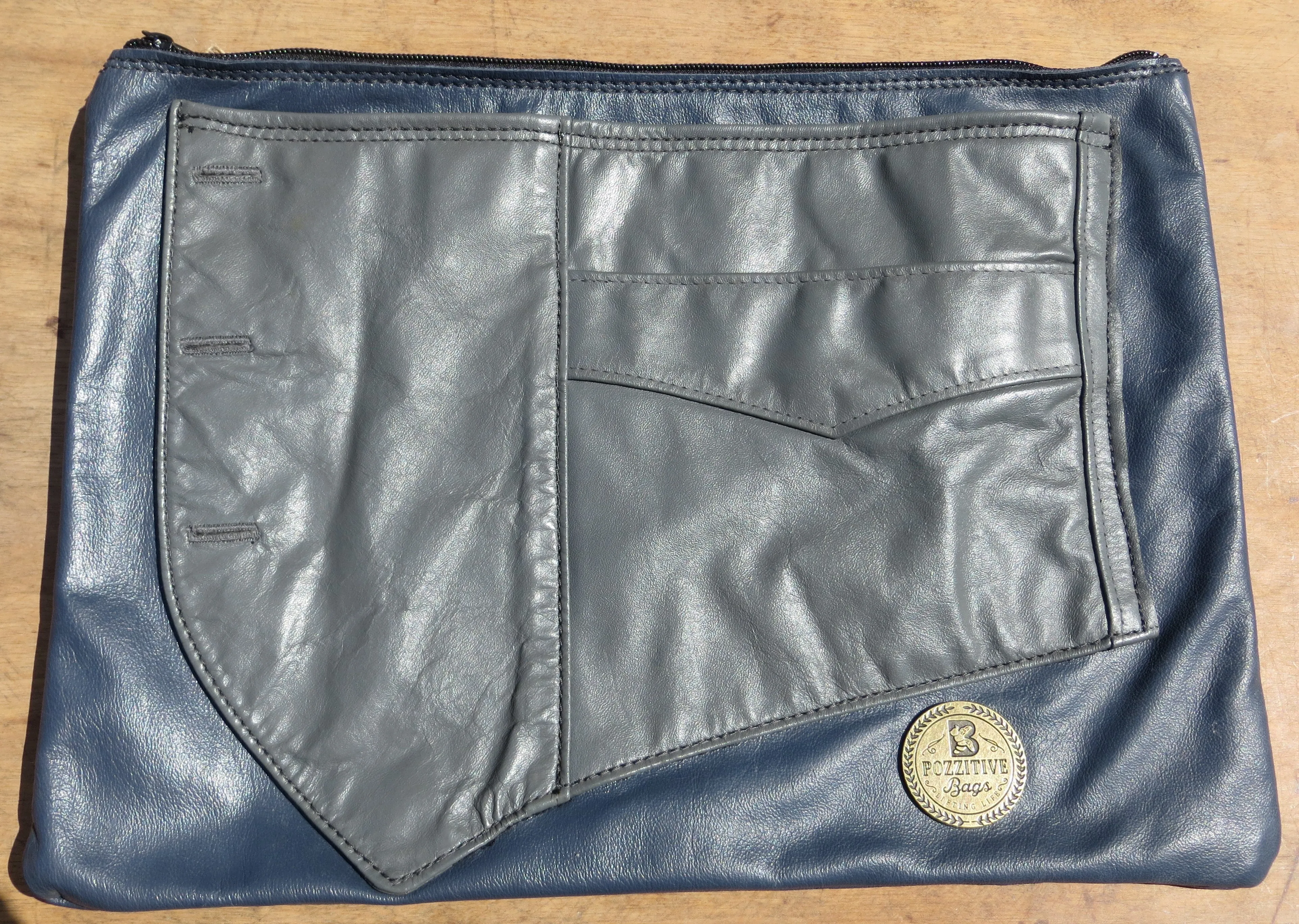 Tablet Sleeve in Blue Leather