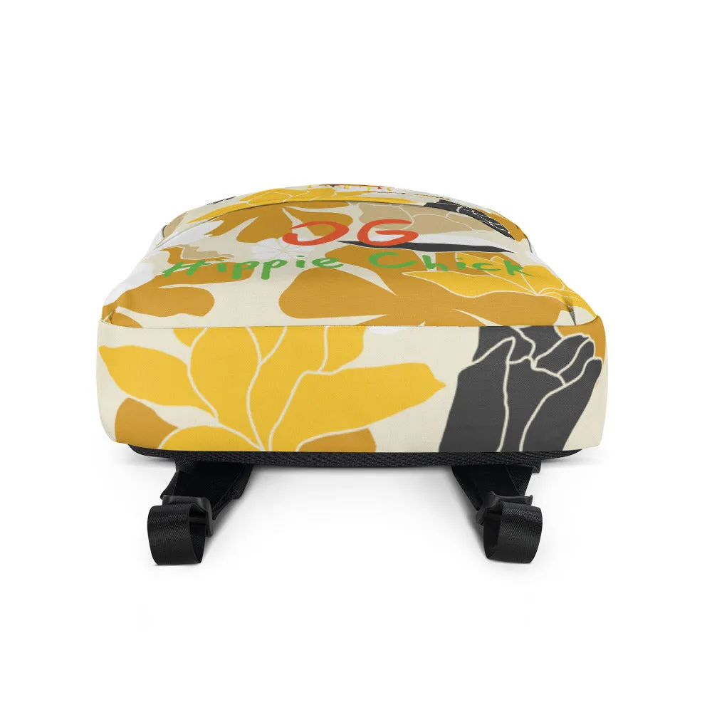 Tan Flowers Backpack - OG Hippie Chick