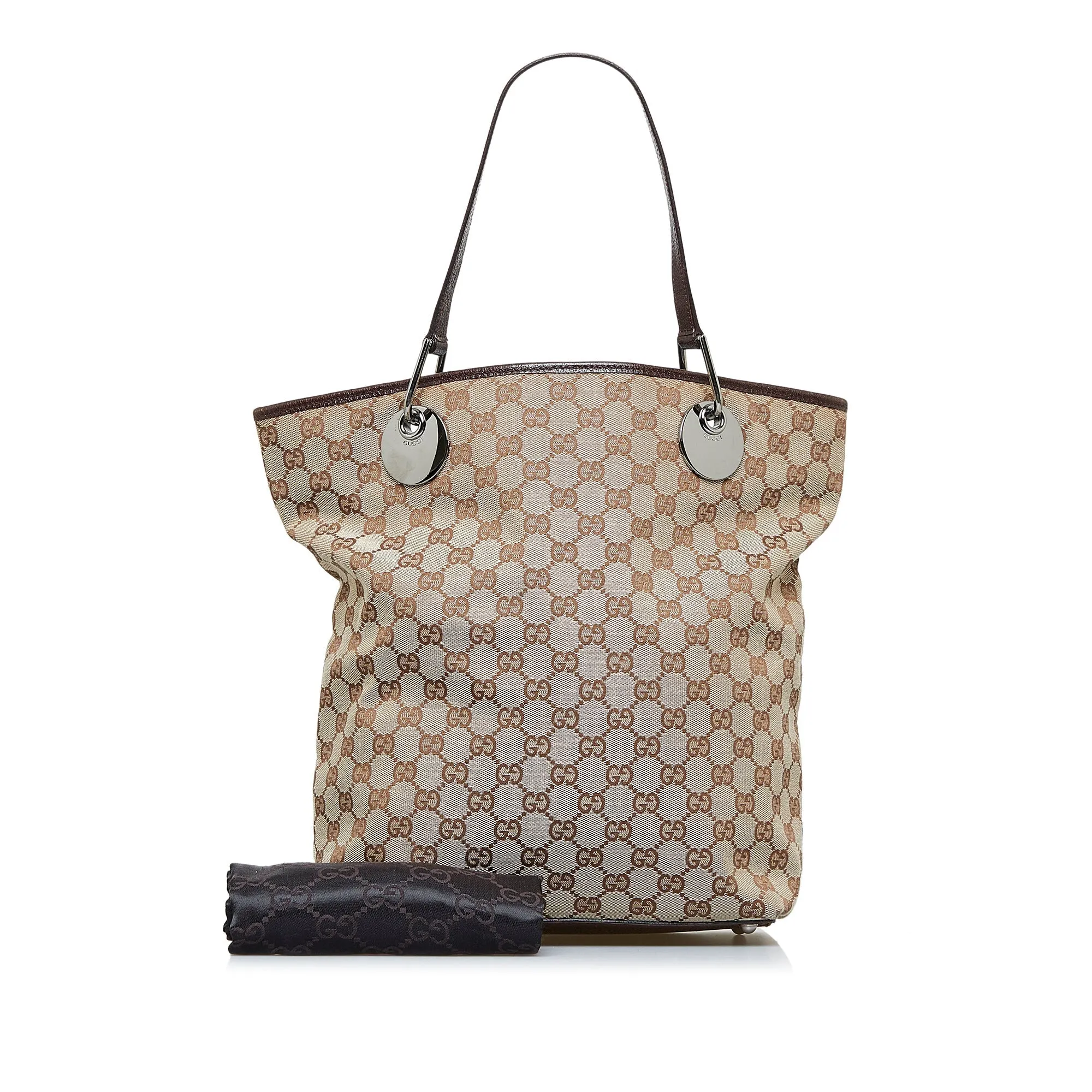 Taupe Gucci GG Canvas Eclipse Tote Bag