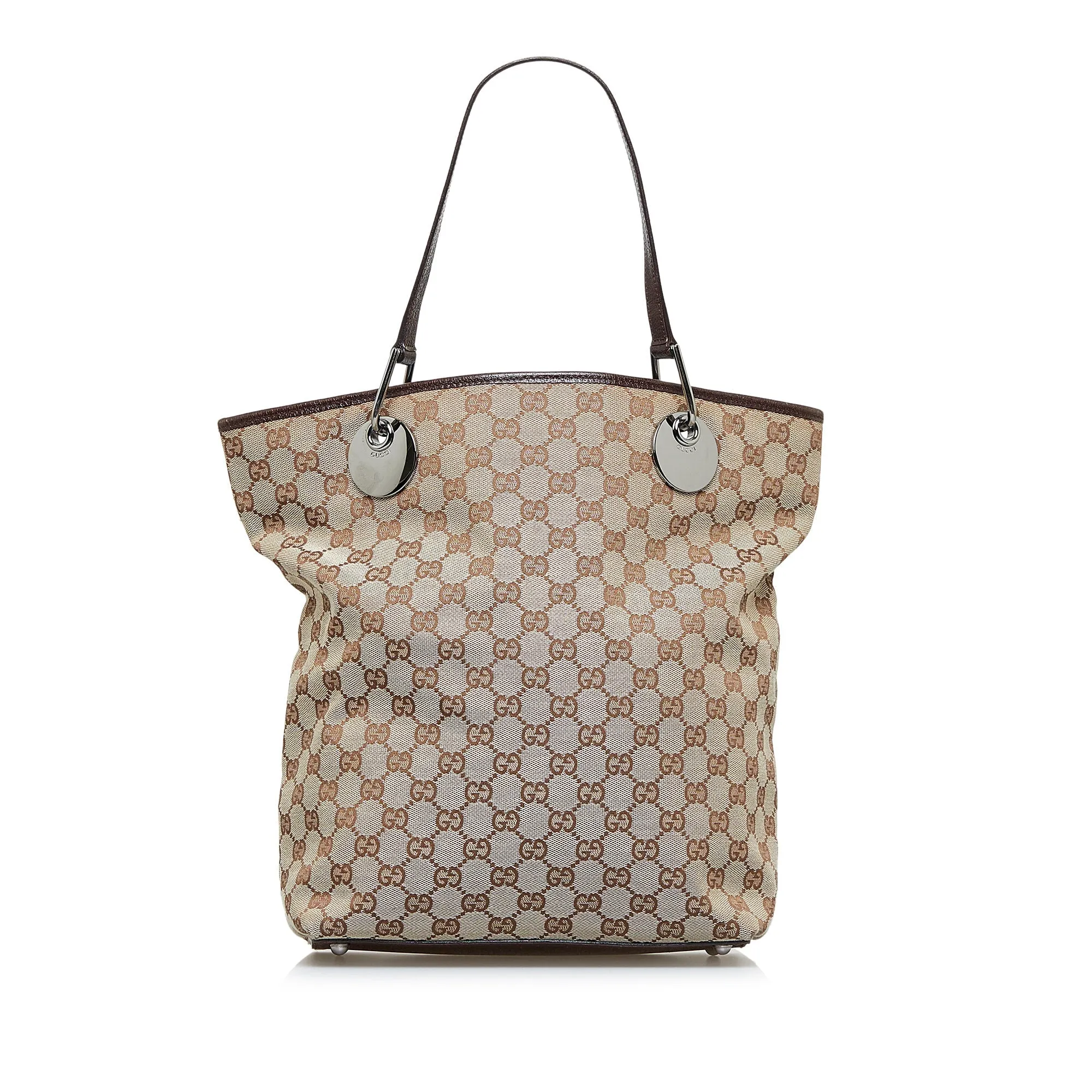 Taupe Gucci GG Canvas Eclipse Tote Bag