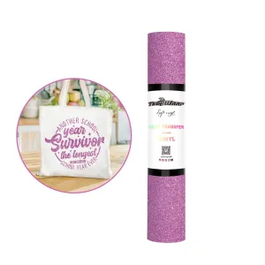Teckwrap HTV - Fancy Glitter Flamingo Pink