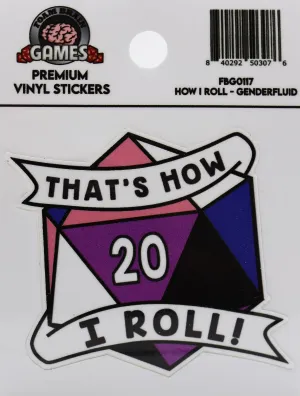 That's How I Roll Sticker - Genderfluid Pride