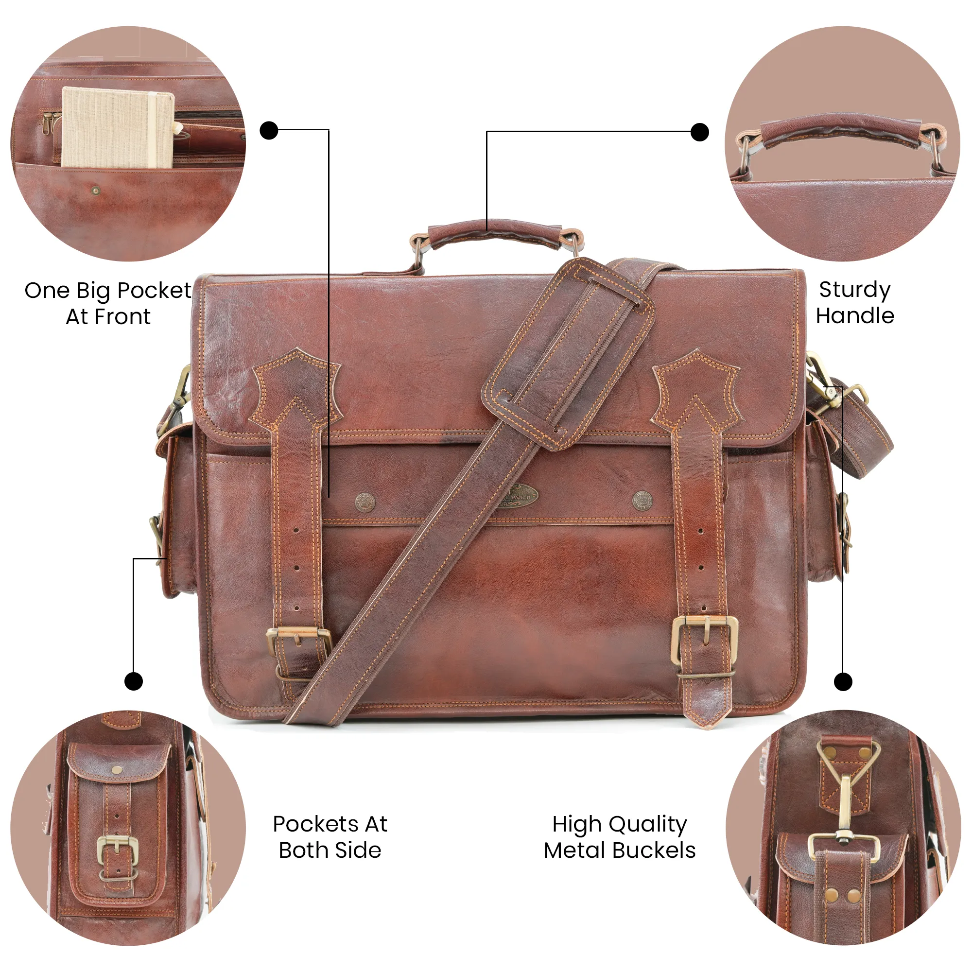 The BrownStone Vintage Leather Messenger
