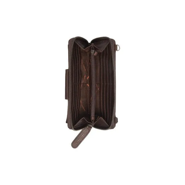 The Chesterfield Leather Phone Pouch Brown Taipei