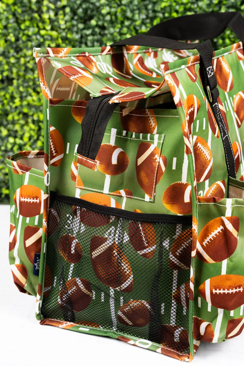 The Gridiron with Black Trim Large Organizer Tote