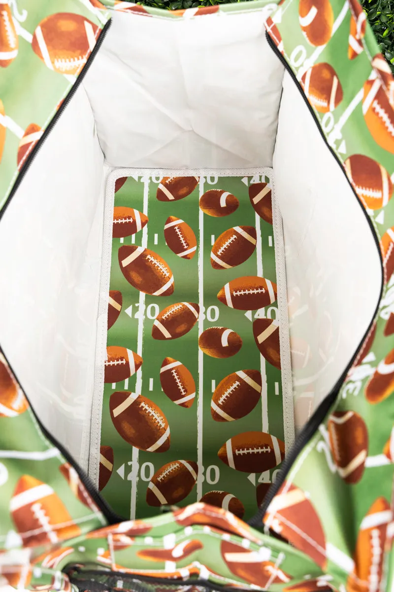The Gridiron with Black Trim Large Organizer Tote