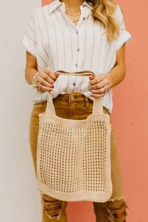 The Kayah Pointelle Knit Tote Bag