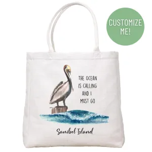 The Ocean Is Calling Tote Bag