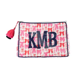 The OG India Bag - Bows with Navy Monogram
