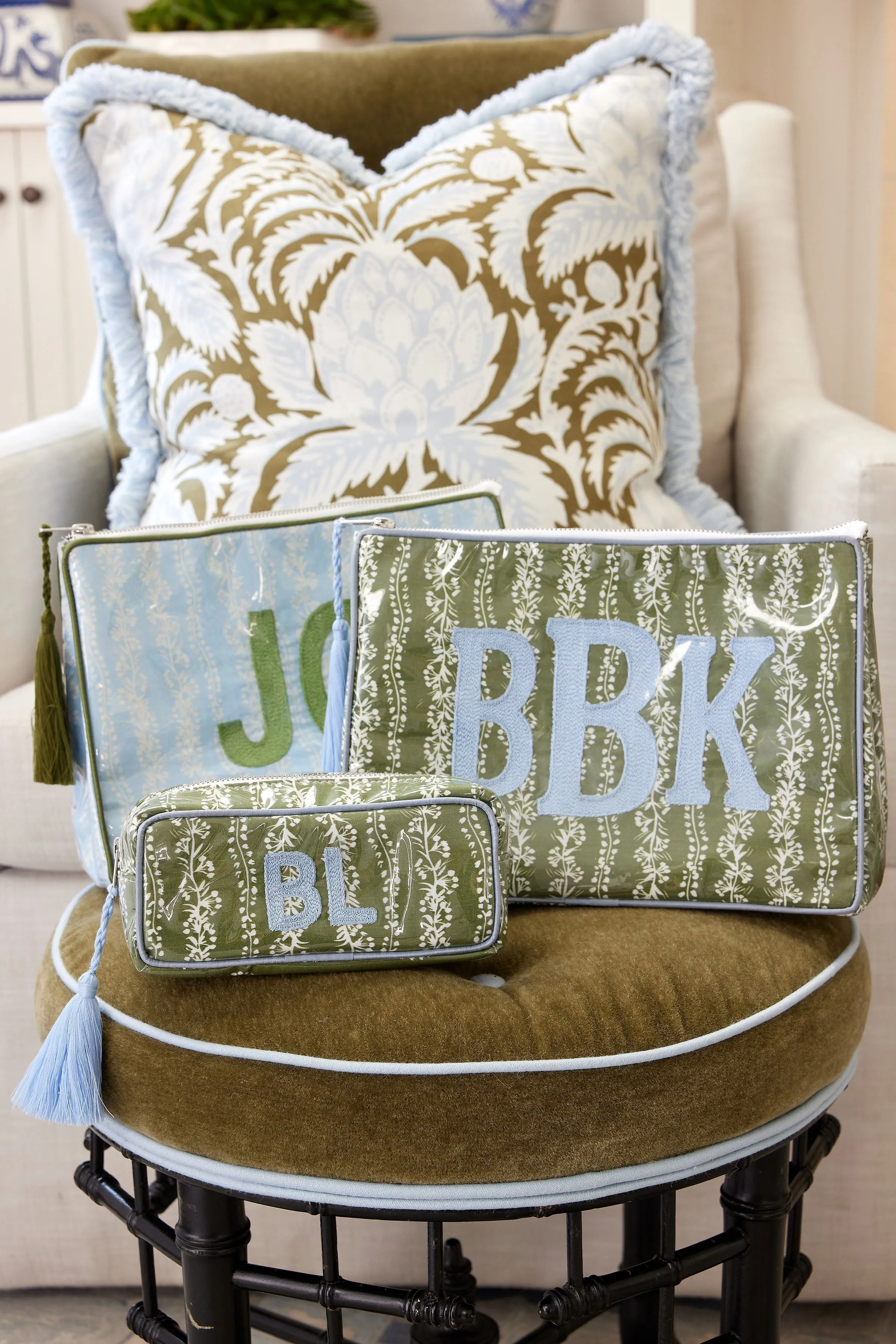 The OG India Bag - Olive - Monogrammed
