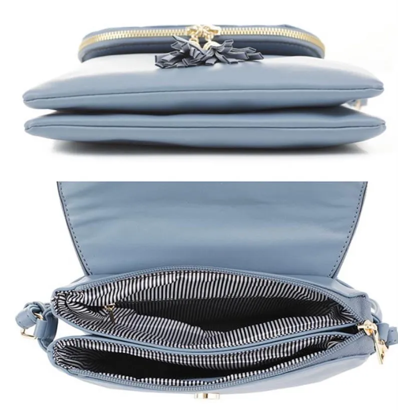 This Right Here Purse Leather Purse with Double Compartment and Zipper Closure