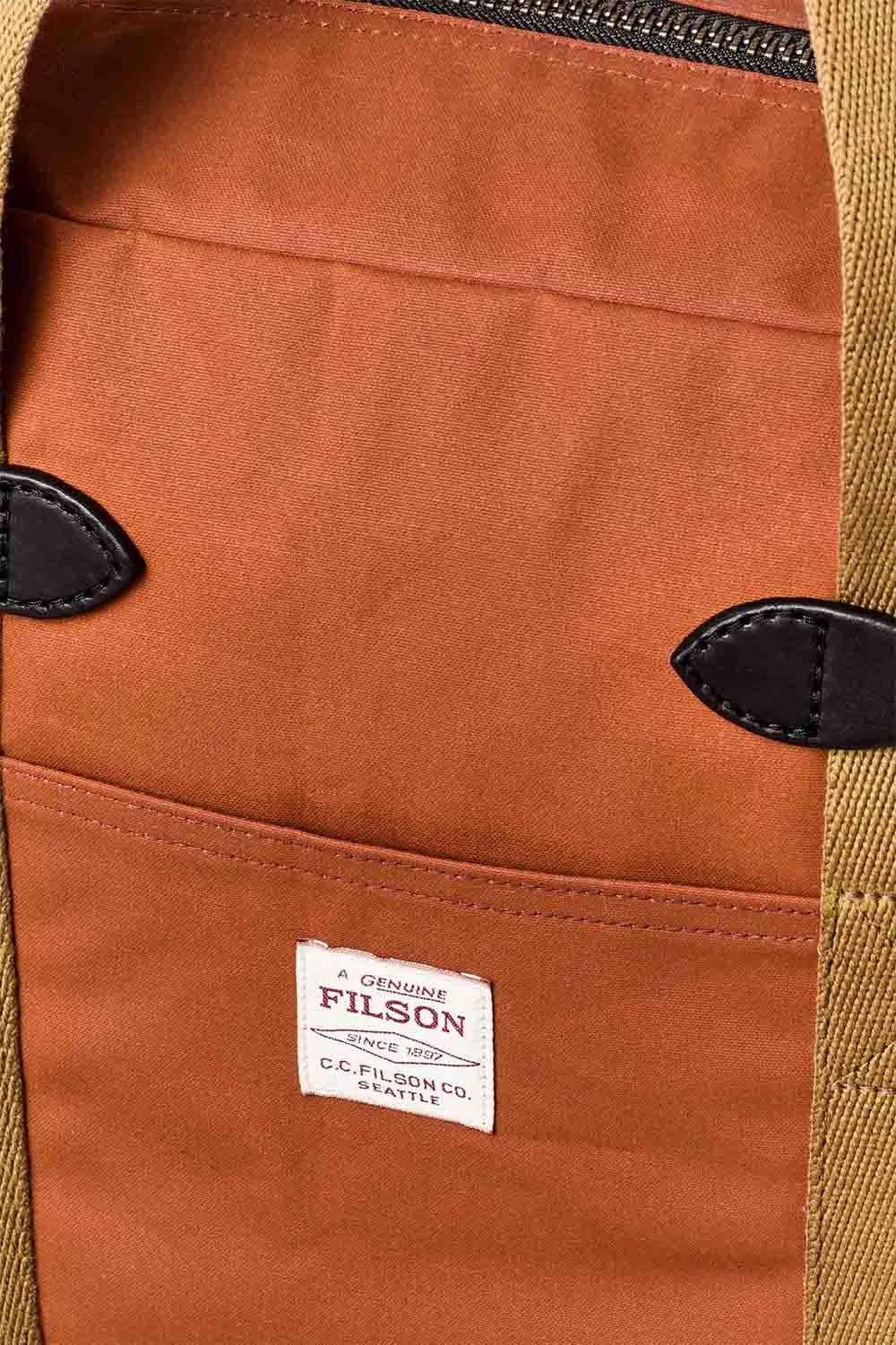 TIN CLOTH ZIPPER TOTE Rust