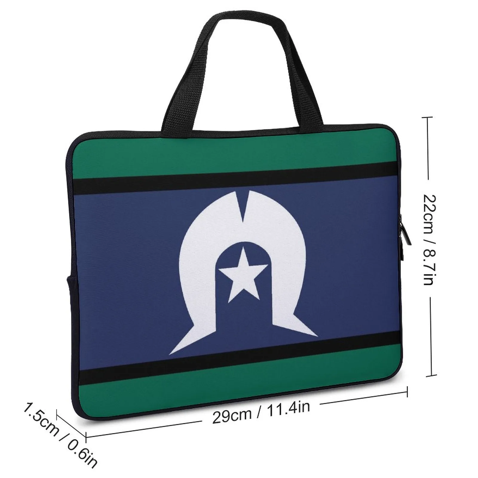 Torres Strait Flag on Laptop Case for Your Device
